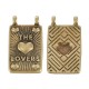 Ciondolo in Zama "LOVERS" con Cuore 17x24mm