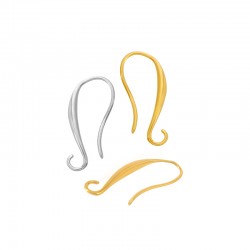 Crochet d'oreille en laiton avec anneau 9 x 20 mm