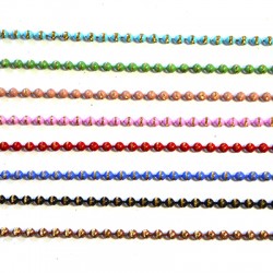 Chaîne à Boules en Laiton Diamantée 3.2 mm