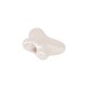 Perlina in Ceramica Smaltata Farfalla color Crema 16x12 mm Ø 2,4 mm