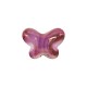 Perlina in Ceramica Smaltata a Forma di Farfalla Fucsia 16x12 mm Ø 2,4 mm