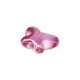 Perlina in Ceramica Smaltata a Forma di Farfalla Fucsia 16x12 mm Ø 2,4 mm