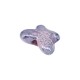 Enameled Ceramic Bead Lilac Butterfly 16x12mm Ø2.4mm