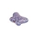 Enameled Ceramic Bead Lilac Butterfly 16x12mm Ø2.4mm