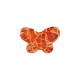 Perlina in Ceramica Smaltata a Forma di Farfalla Color OcrA 16x12 mm Ø 2,4 mm