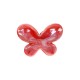 Perlina in Ceramica Smaltata Farfalla Rossa 23x16mm Ø3,5mm
