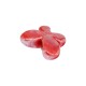 Cuenta de Cerámica Esmaltada Mariposa Roja 23x16 mm Ø3,5 mm