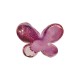 Perlina in Ceramica Smaltata a Forma di Farfalla Fucsia 23x16 mm Ø 3,5 mm