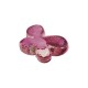 Perlina in Ceramica Smaltata a Forma di Farfalla Fucsia 23x16 mm Ø 3,5 mm