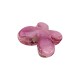 Perlina in Ceramica Smaltata a Forma di Farfalla Fucsia 23x16 mm Ø 3,5 mm