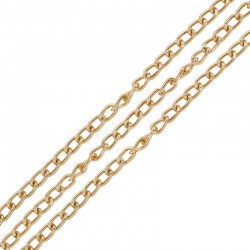 Catena a cavo in alluminio rettangolare 7,2x1,1 mm