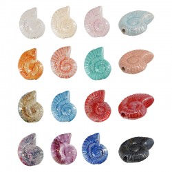 Enameled Ceramic Slider Shell 22x18mm Ø2.2mm