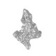 Orecchini in Acciaio Inossidabile 304 Martellati Irregolari 26.3X38 mm