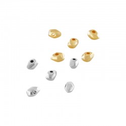 Cuenta Redonda Facetada Irregular de Zamak 6x4 mm Ø1,2 mm