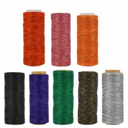 Hilo Encerado Metalizado 1mm (~100mtr /rollo)