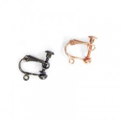 Brass Ear Clip with Screw 10x16mm