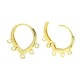 Orecchino in Metallo Ottone Goccia con 5 Anellini 14mm