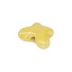 Perlina in Ceramica Smaltata Farfalla Gialla 16x12mm Ø2,4mm