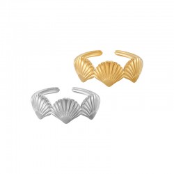 Anillo de Acero Inoxidable 304 con Conchas