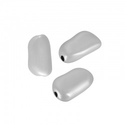 Perla Tubolare Ovale Piatta in Zama 18X10 mm Ø1.8 mm
