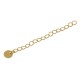 Brass Extension Chain 3x4mm with Round Charm 6mm (length 5cm)