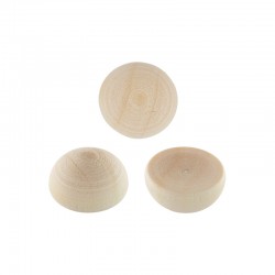 Cabujón de Madera con Dorso Plano 12 mm