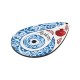 Wooden Pendant Drop with Evil Eye 120x83mm