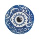 Pendentif Rond en Bois avec Œil Maléfique 120 mm