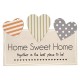 Colgante de Madera con Corazones «Home Sweet Home» 187 x 129 mm