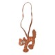 Pendentif en PU Chat Marron 85 x 100 mm