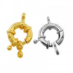 Brass Sailor Clasp Round 17mm