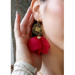 Colgante de latón con forma de flor, 30 mm