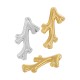 Colgante de Zamak con forma de Coral 23 x 42 mm/6 mm Ø 2,2 mm