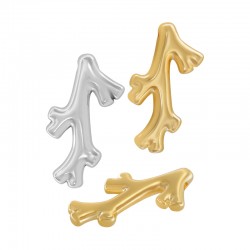 Zamak Pendant Coral 23x42mm/6mm Ø2.2mm