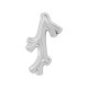 Colgante de Zamak con forma de Coral 23 x 42 mm/6 mm Ø 2,2 mm