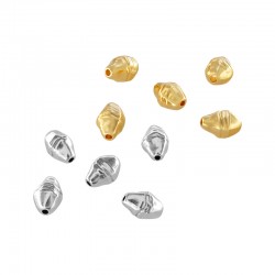 Perle irrégulière en Zamak 5x8 mm Ø 1.5 mm