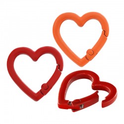 Zamak Key Ring Heart 25.5x25mm/3.4mm