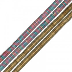 Αιματίτης Χάντρα Ροδέλα 4mm/1mm Ø0.9m) (400τμχ) (40cm)