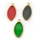 Colgante de Metal Zamak Oval Esmaltado 17x27mm