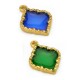 Colgante de Metal Zamak Rombo con Esmalte 16x19mm