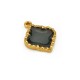 Enameled Zamak Pendant Rhombus 16x19mm