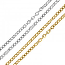 Chaîne Ovale en Acier Inoxydable 304 avec Lignes 1.7 x 2 mm