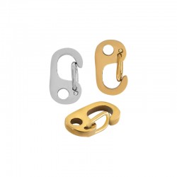 Chiusura a Moschettone Girevole in Acciaio Inossidabile 304 4,5x8 mm Ø 1,3 mm