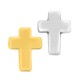 Passant Croix en Métal/Zamac, 12x16mm (Ø 1.8mm)