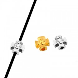 Zamak Bead Cross 7mm Ø1.9mm