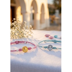 Zamak Bead Round with Virgin Mary 10mm Ø1.5mm