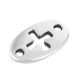 Connecteur en Zamak Ovale avec Croix 16 x 10 mm