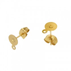 Stainless Steel 304 Βάση Σκουλαρίκι 6mm