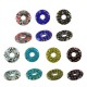 Pieza de de Vidrio Donut con Flores 21mm