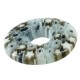 Pieza de de Vidrio Donut con Flores 21mm
